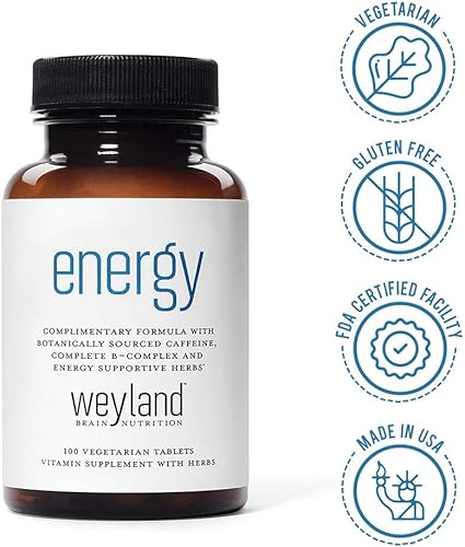 Miniatura 6 de Energía, formula complementaria con cafeína botánica, completa B-Complex y hierbas de apoyo para energía de Weyland