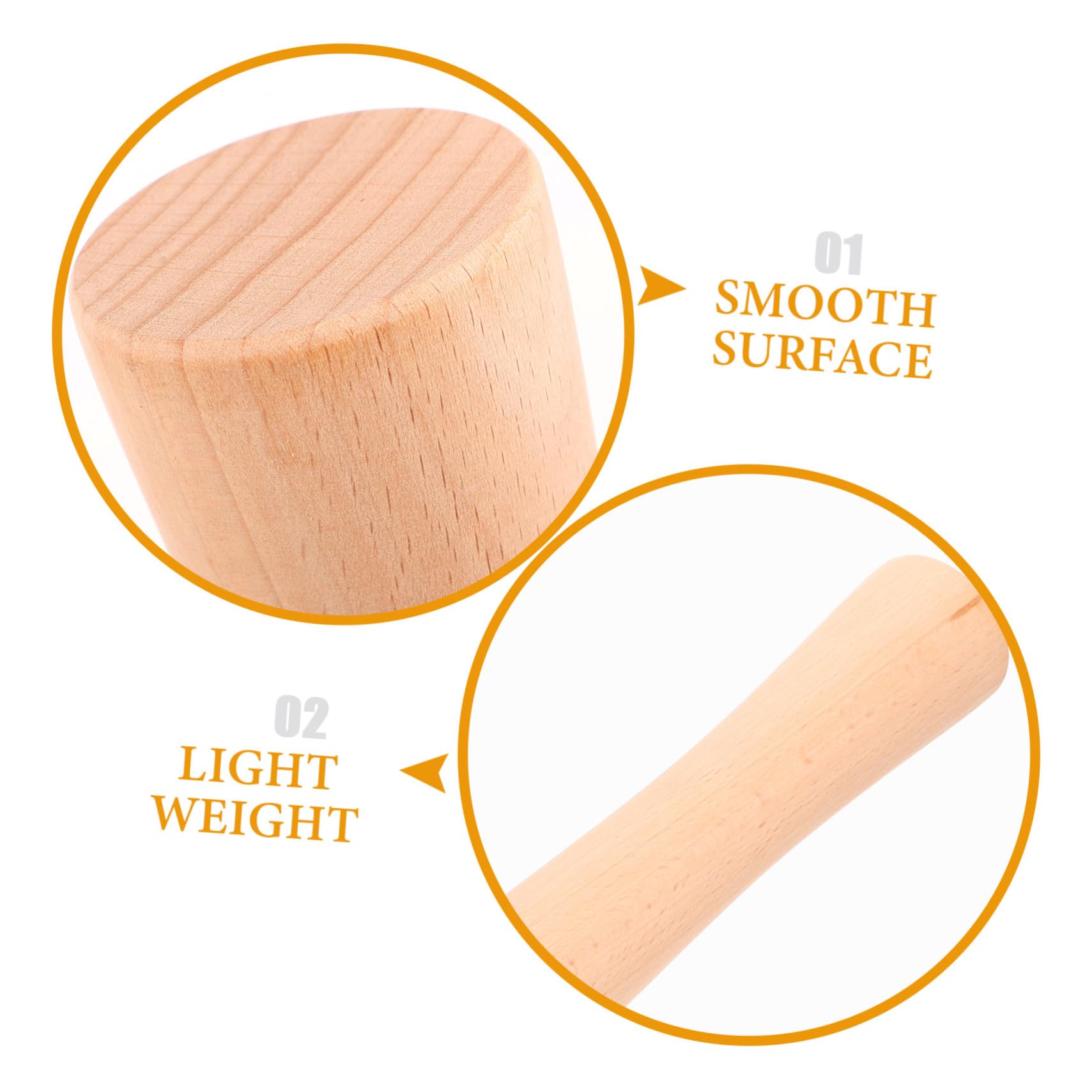 BESTYASH Pilon en bois ergonomique pour choucroute - Accessoire de fermentation stable avec poignée confortable - Presse-herbes durable pour légumes et fermentation des légumes à la maison