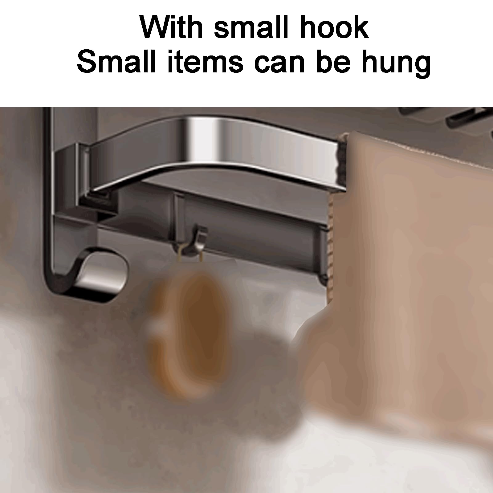 Versátil Estante de baño con Ventosa, Estante de baño montado en la Pared, Estante de baño de Aluminio, Estante de baño Plegable de Doble Capa Sólido