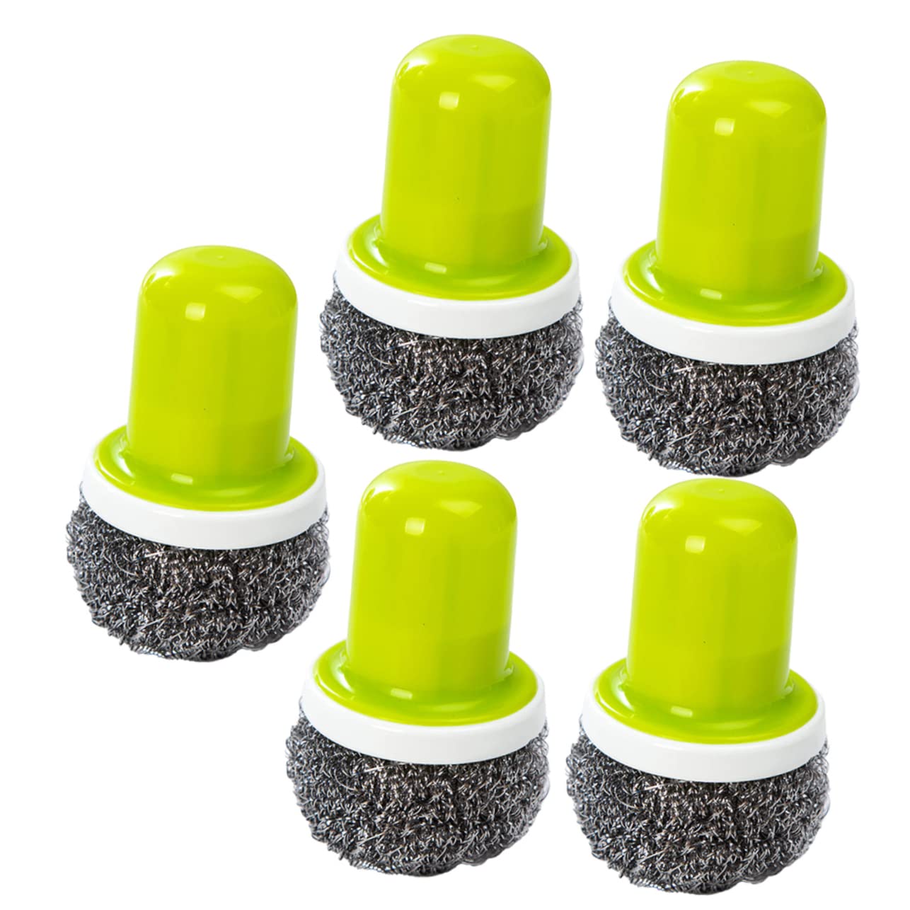 Estropajos metálicos de Acero, 15 Uds. Cepillo de Alambre de Acero Inoxidable, Cepillo for Olla, fregador de Platos(Green)