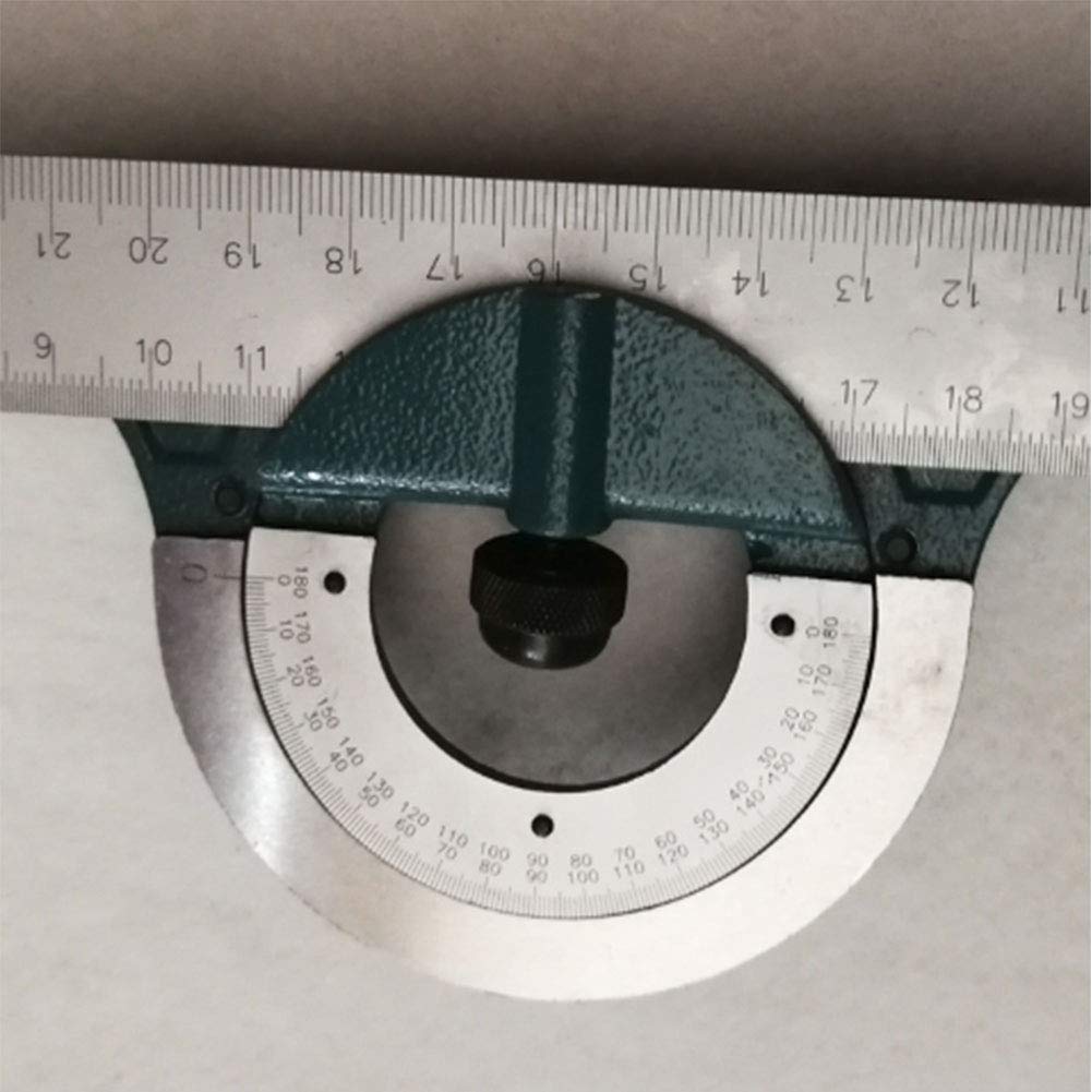 Transportador De Regla Cuadrada Combinada Ajustable,0-180° Conjunto de Medición de Nivel de Acero Inoxidable Con Caja de Almacenamiento,Regla Cuadrada en T Métrica/en Pulgadas,300Mm