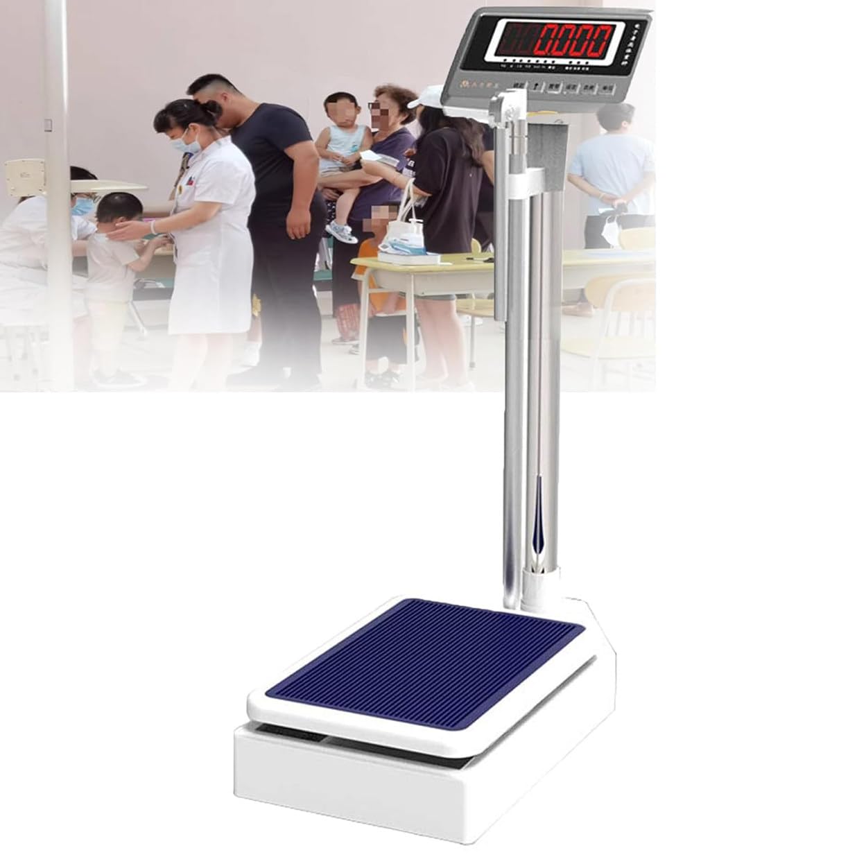 Báscula electrónica de Altura y Peso, báscula Digital de precisión Profesional de 440 lb/200 kg, báscula médica Inteligente con Pantalla LCD de Alta definición