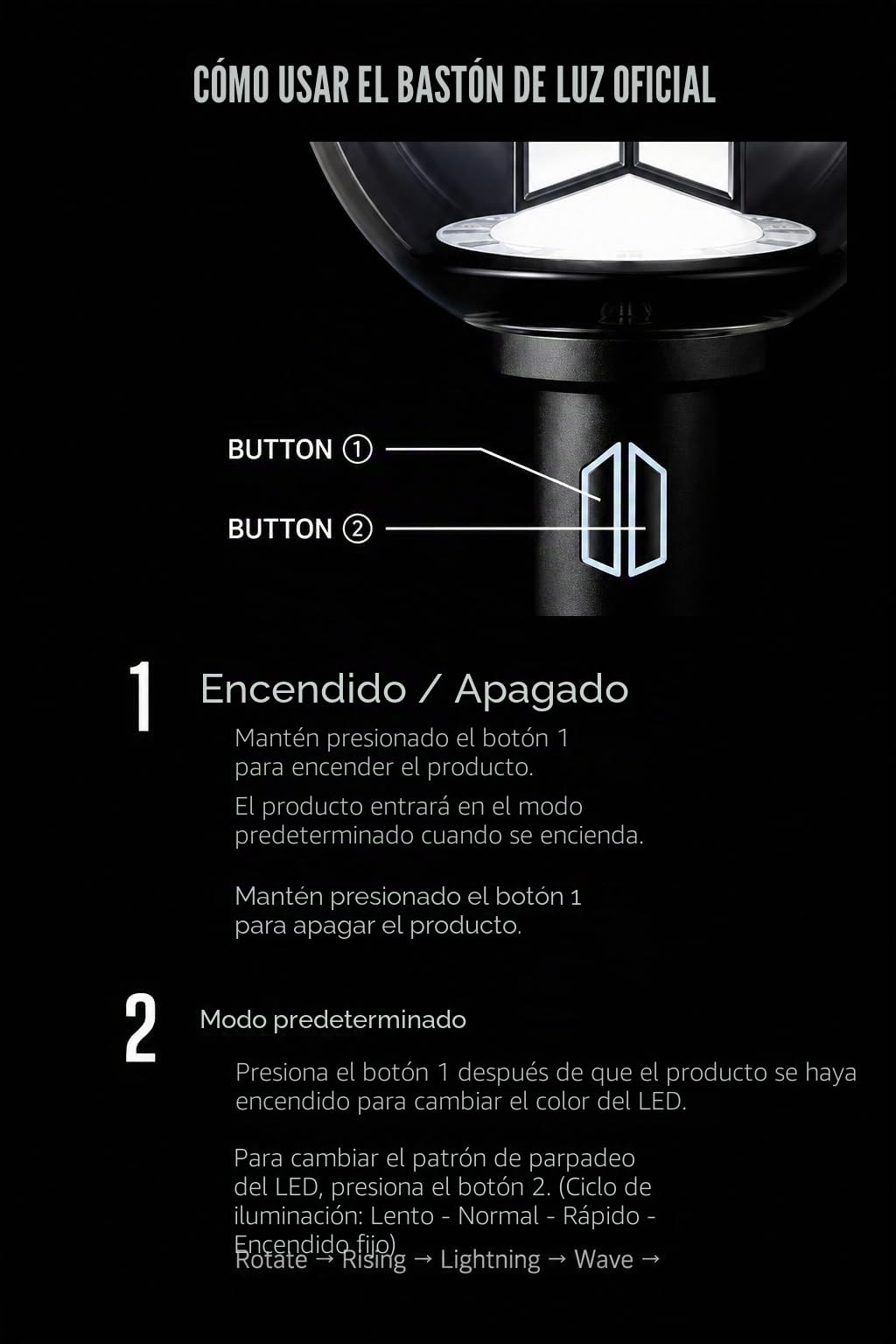 B.T.S Official LIGHTSTICK VER.4 con 10 tarjetas fotográficas