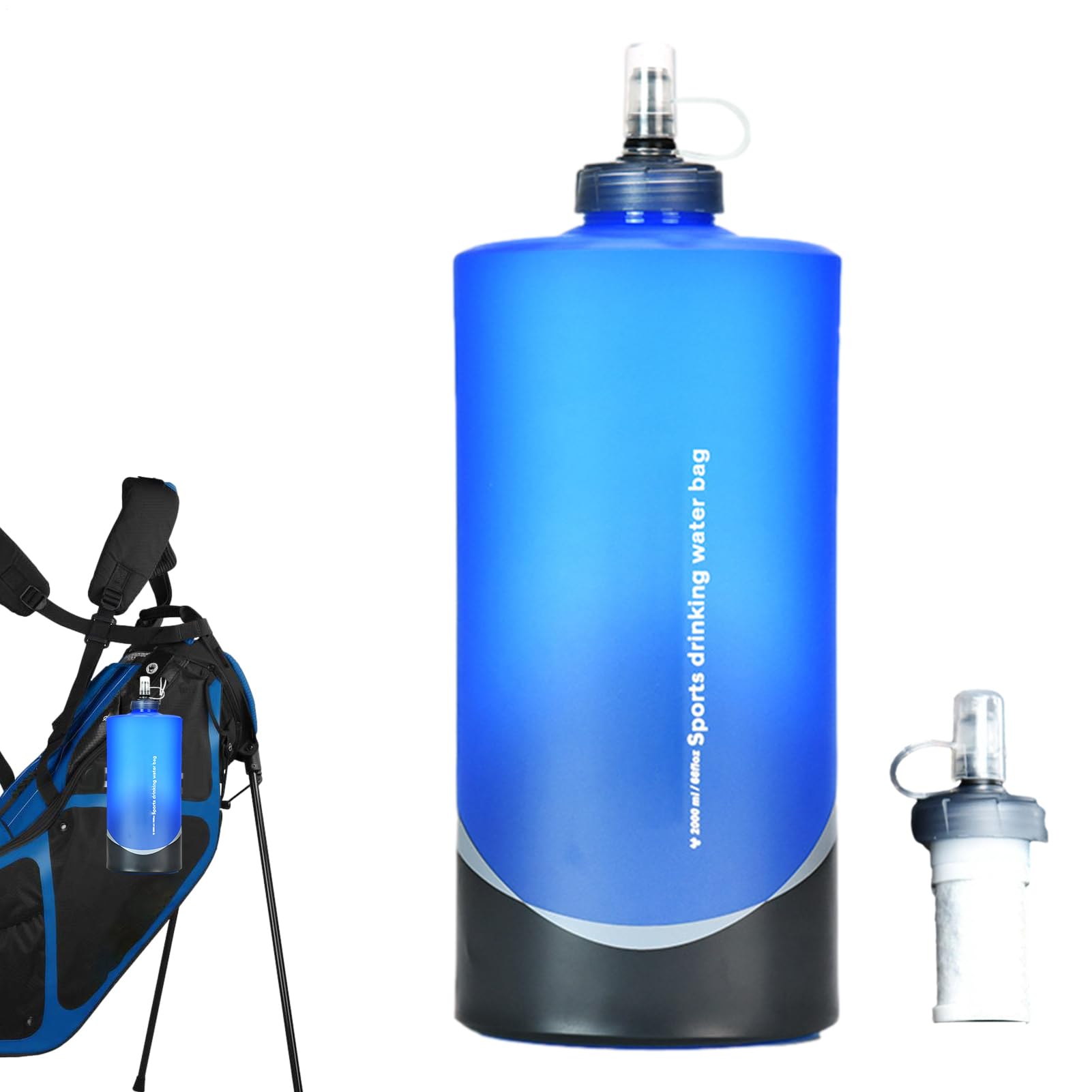 Foldable Water Bottle With Filter | Compact Foldable Travel Bottle | Leakproof Portable Hydration Solution For Outdoor Activities, Hiking, Camping And Running