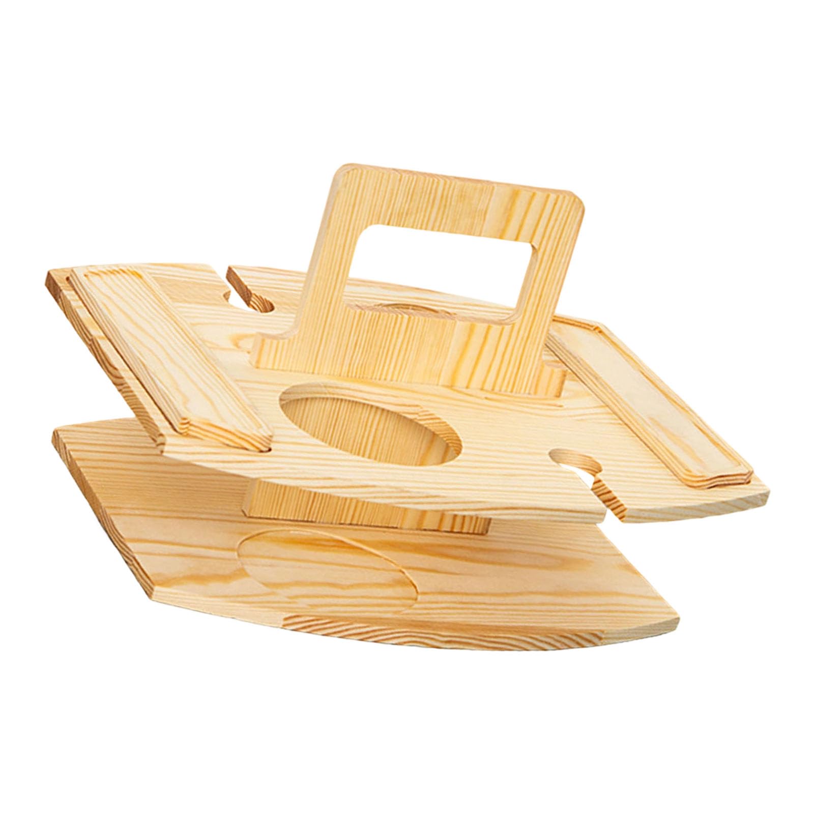 Yhplxyuus Foldable Portable Wooden Storage Table for Wine Bottles Fruit Outdoor Picnics Wooden Camping Tableware Rack