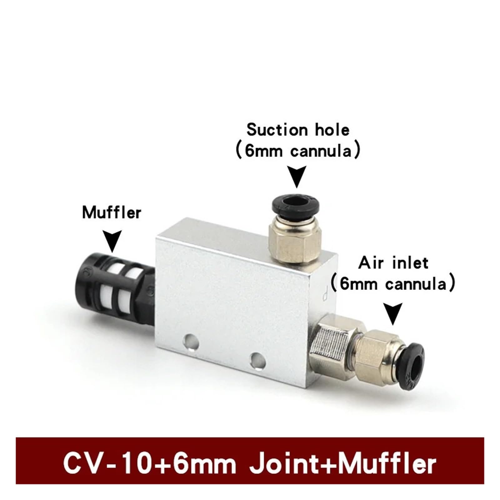 Vakuumgenerator CV-10HS Vakuumgenerator Saugnapf Unterdruckregelung Vakuumventil (CV 10HS und 6 mm)