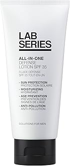 Lab Series Men's All-In-One Defense Face Lotion SPF 35 - Mineral Oil Free Sunscreen - Anti Aging Face Moisturizer with SPF - Skin Care for Men, 3.4 Fl Oz