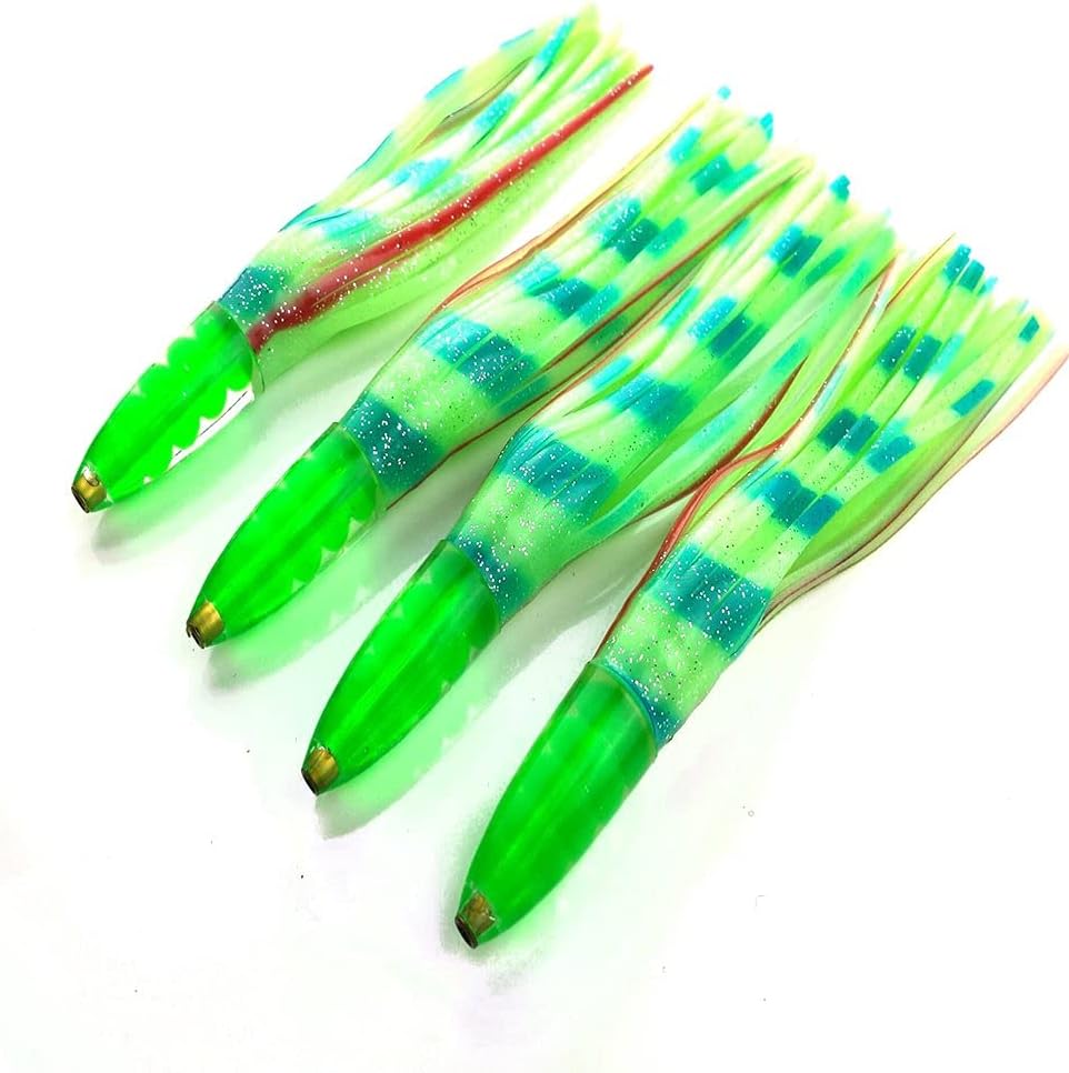 Lobo Lures 7" Lumo Glow Bullet Head Trolling Lures Killer on Tuna & MAHI and Other Pelagics