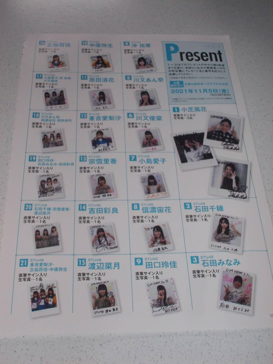 8枚セット渡辺菜月直筆サイン入りチェキstu48