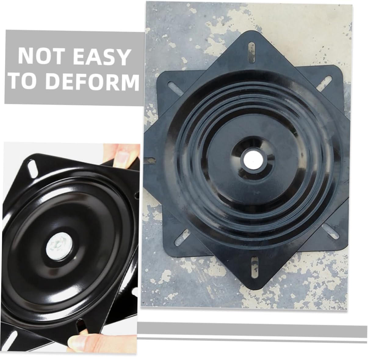 Exquisite Craftsmanship Square Chair Swivel Plate Office Chair Replacement Parts for Longevity