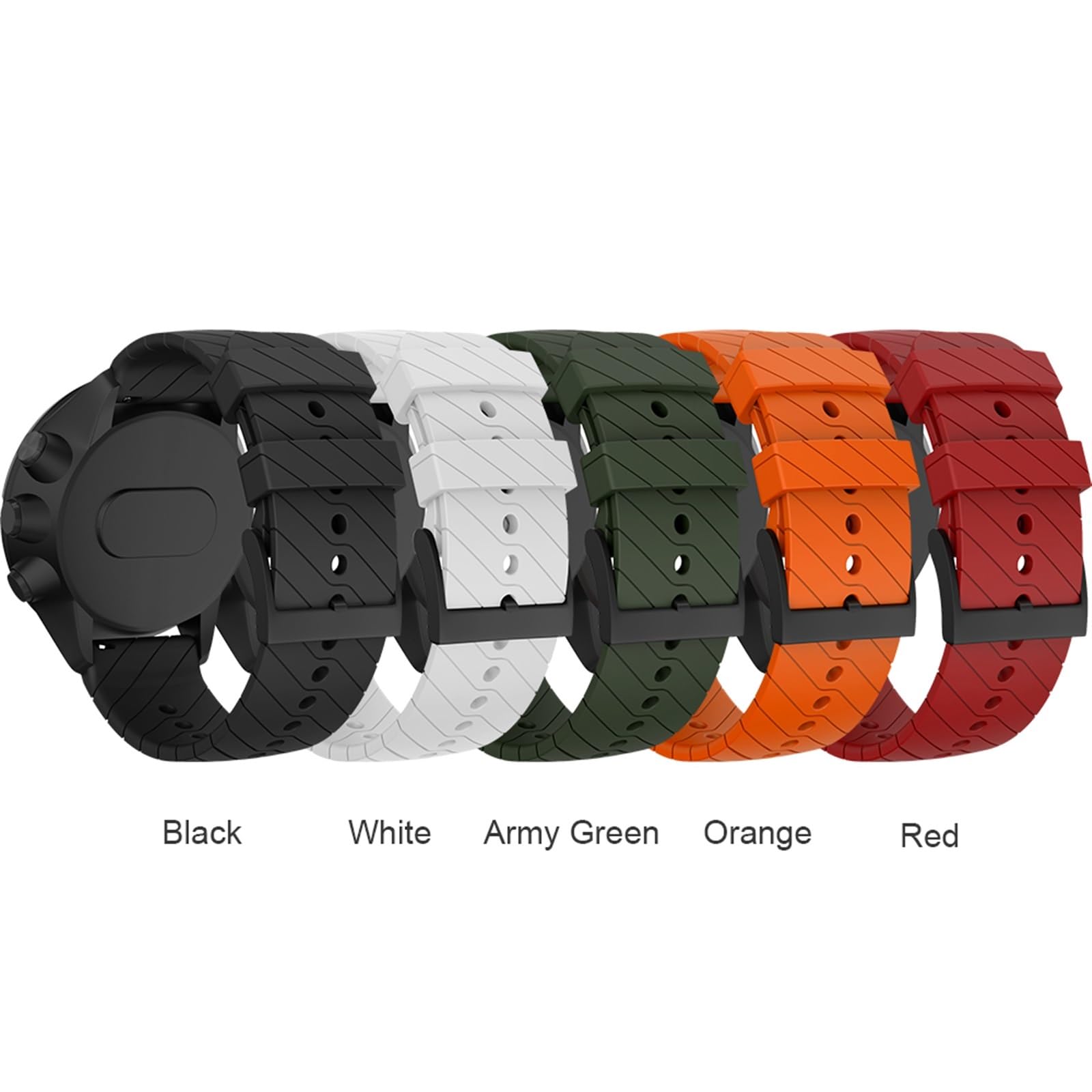 HABITZ Correas de reloj deportivas de silicona compatibles for SUUNTO 9 Baro Bands Reemplazo de pulsera de silicona suave compatible for SUUNTO Spartan /9 Baro Copper Strsp