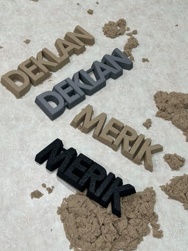 The Original Personalized Sand Mold - Custom Name in Any Color - Uniquely Designed and 3D Printed (Black)