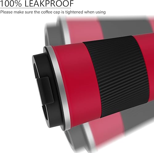 Miniatura 10 de MOMSIV Taza de viaje de 17 onzas, taza de café aislada con tapa a prueba de fugas, vaso reutilizable de doble pared de acero inoxidable al vacío