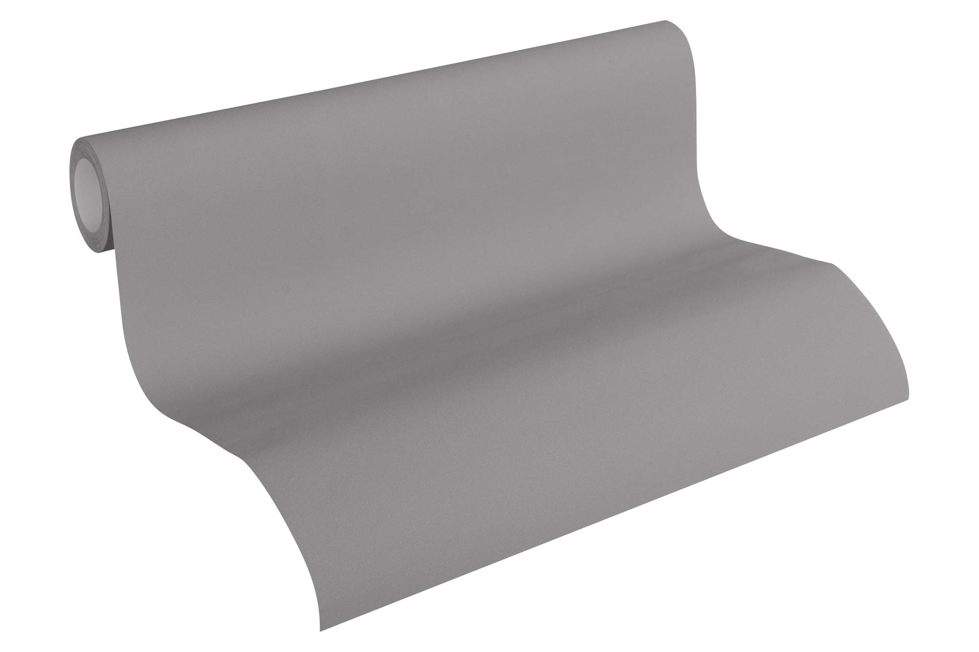 A.S. Création Plain Wallpaper New Life Non-Woven Wallpaper 10.05 m x 0.53 m Grey Made in Germany 349316 3493-16