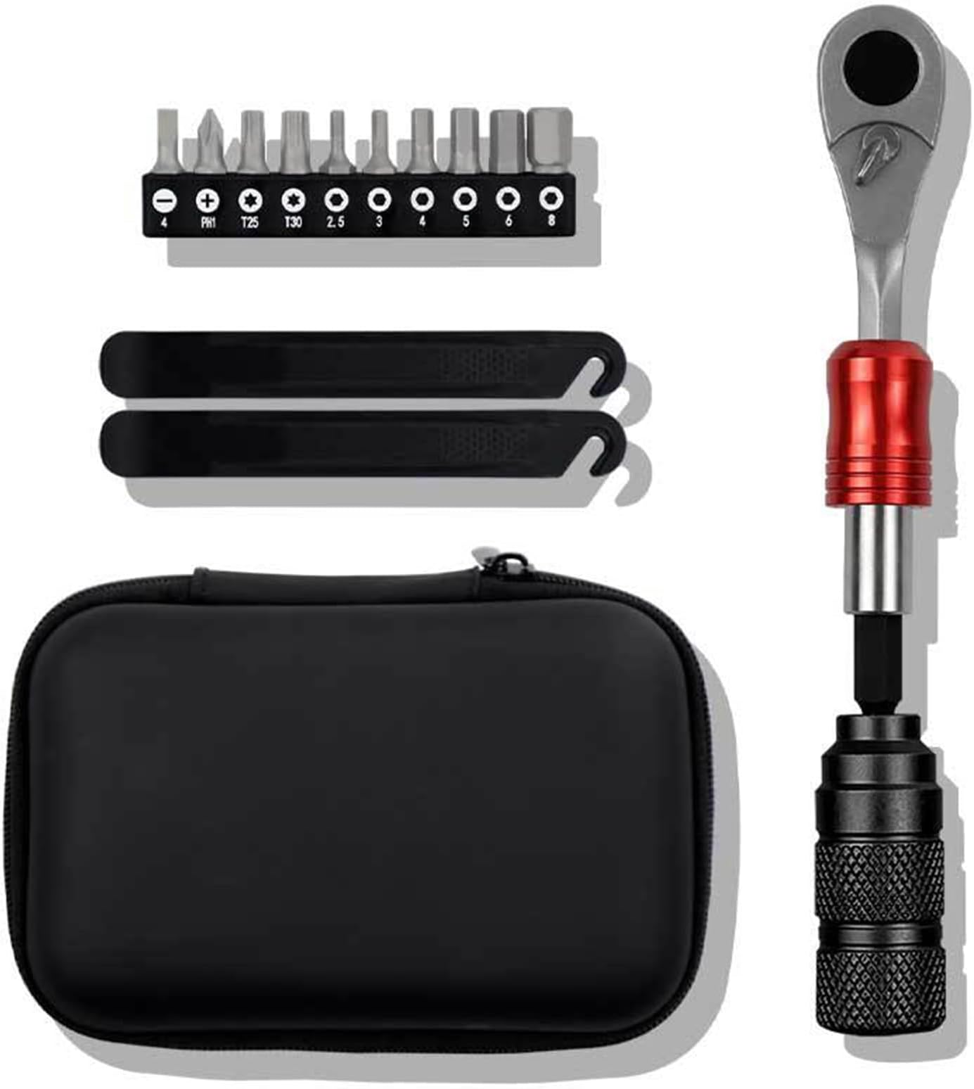 Ratchet Wrenches Bike Repair Tool Kit, Compact Multi-Functional Set, Lightweight and Ideal for Easy Maintenance and Repairs