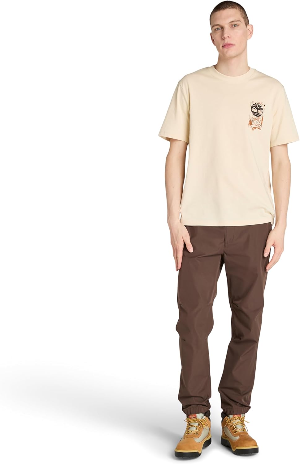 Timberland Mens Brand Carrier Slogan Back Graphic T-Shirt - Image 2