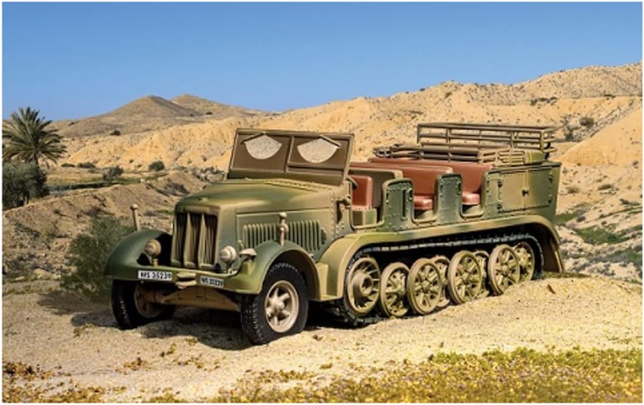 Corgi Diecast Half-Track - CC60013 Sd;Kfz;7 Krauss-Maffei Medium Towing Half - German Military Metal Half-Track Toy Detailed Armored Vehicle - Die Cast World War II Models for Adults, Green