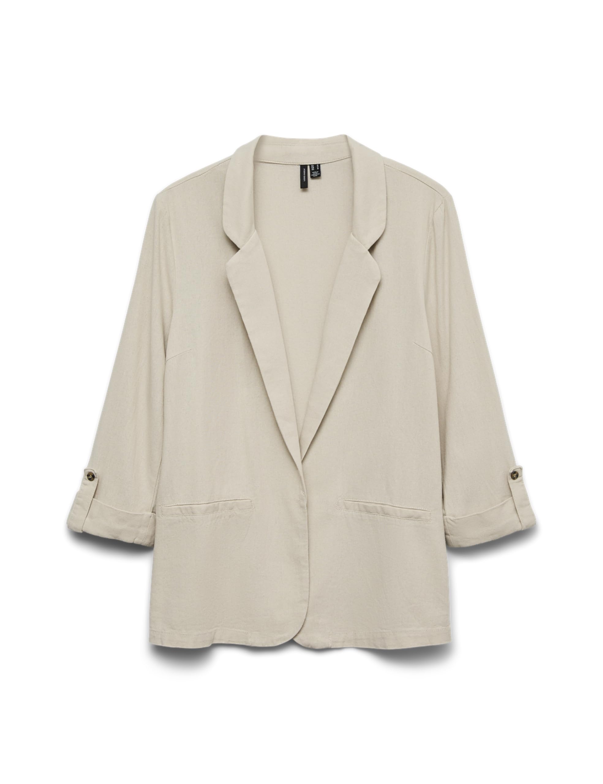 Vero Moda Vmjesmilo 3/4 Loose Blazer, Cream, Size L, Women