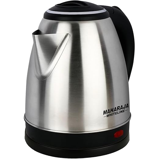 Maharaja Whiteline Viva Steller Electric Kettle | 1.5L | 1350W Power | Stainless-Steel Kettle | Dry Boil Protection |Concealed Heating Element & Overheating Protection | Auto Shut Off | 1 Yr Warranty