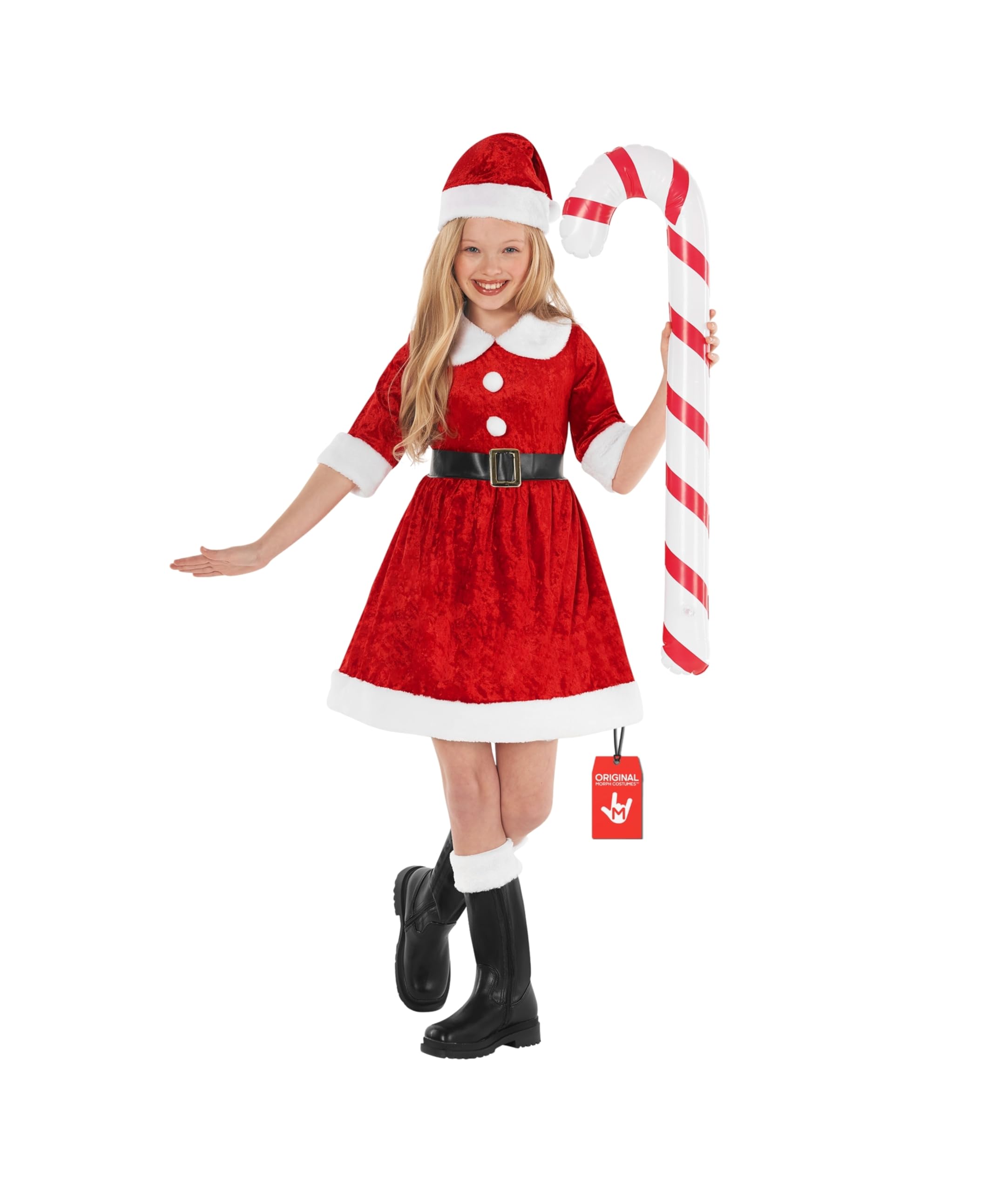 Morph Costume Babbo Natale Bambina, Costume Halloween Bambina