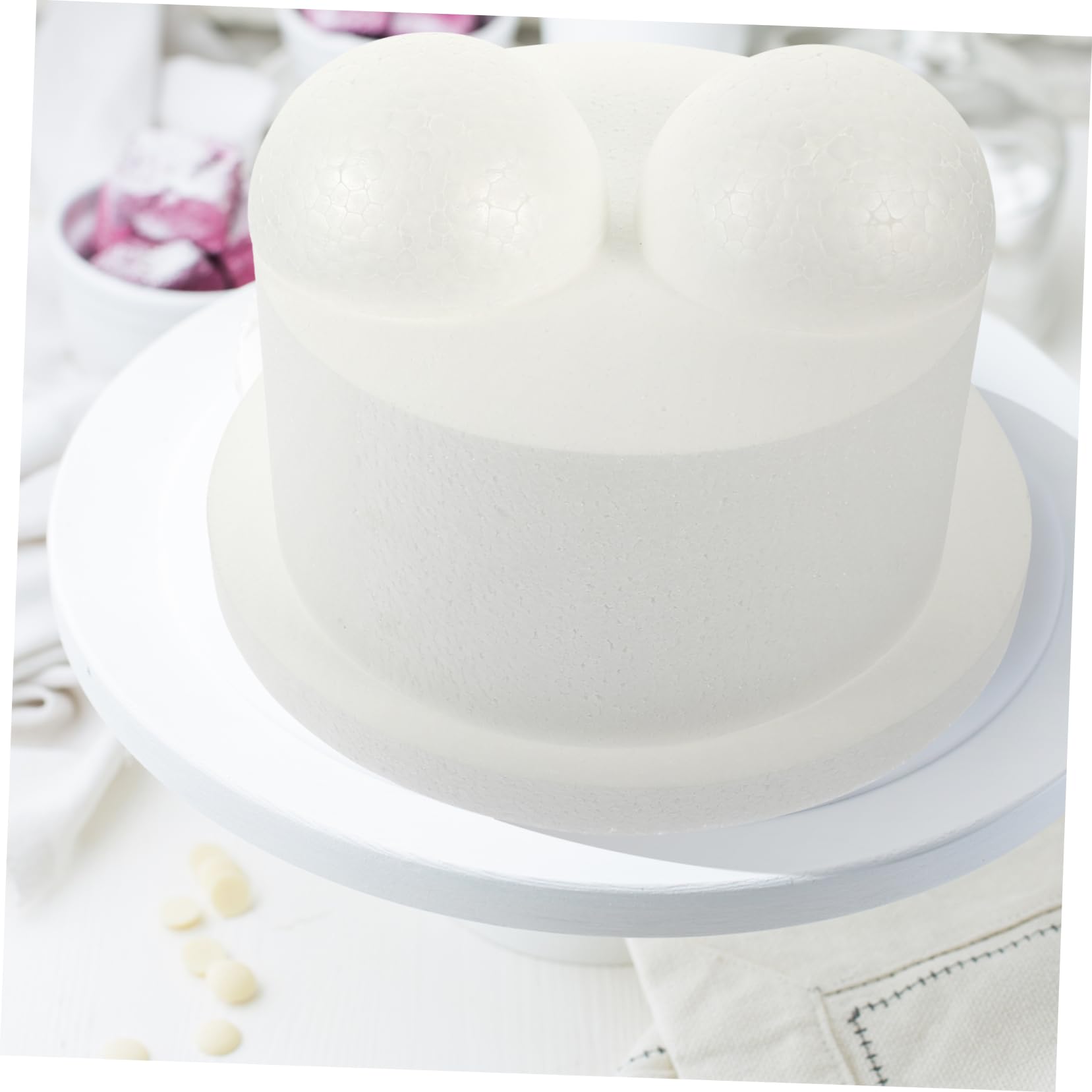 SEWACC 3pièces Foams Cake Model Modèle De Gâteau Mousse pour Décoration Outil De Pratique Et Accessoire De pour De Pâtisserie Événements