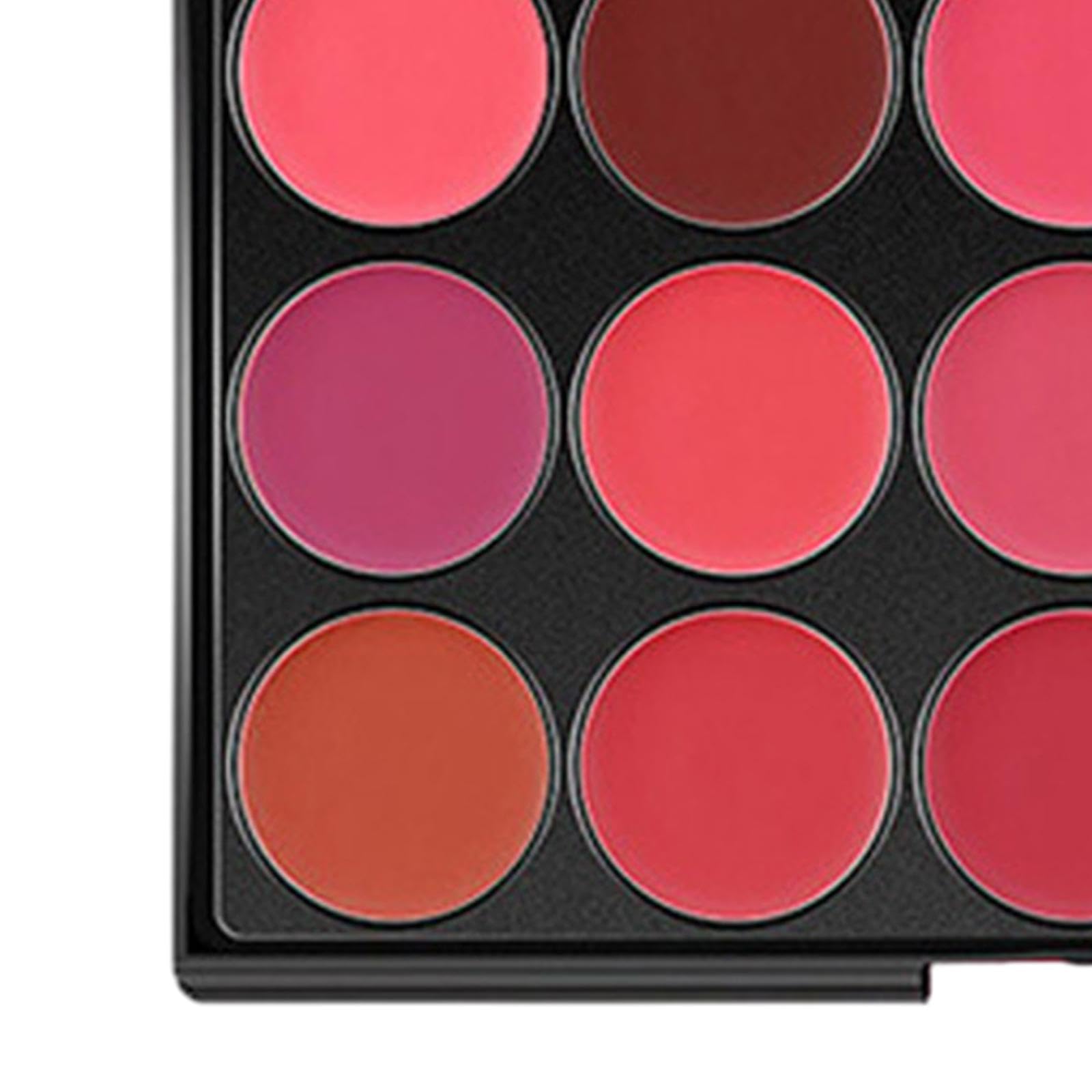 Paleta de 4 Labiales, Paleta de Maquillaje de Labios Nude, Set de Brillo Labial, 15 Colores, Crema Hidratante, Kit de Maquillaje Profesional Antiadher