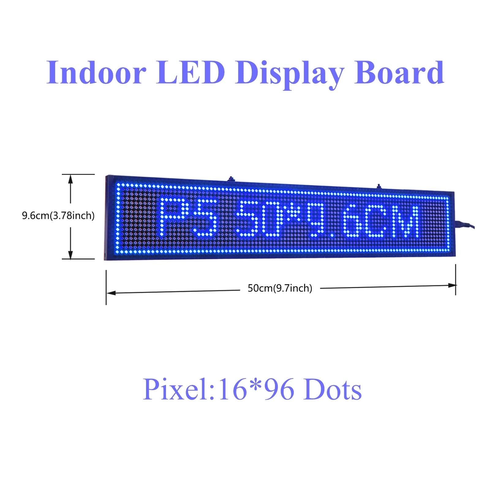 Panel LED Ekran wyświetlacza LED P5 50 CM/USB LED Otwarty znak Niestandardowy programowalny przewijany tekst Reklama Regulowane jasne światło panelu do samochodu, baru, hotelu, ciężarówki(Chain,Mixe