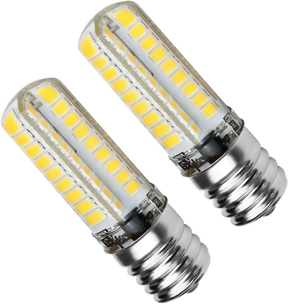 Kakanuo E17 LED Bulb Microwave Oven Light Dimmable 5 Watt Warm White 3000K 72X2835SMD AC110-130V (Pack of 2)