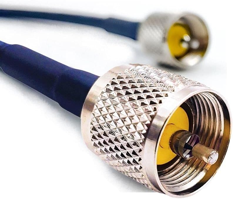 FMC Direct Times Microwave LMR-240 Coaxial Cable with UHF Male (PL259) to UHF Male Connector | Low Loss Coax Cable for Ham or CB Radio Antenna and RF Transmission Line, 10 FT (120 in)