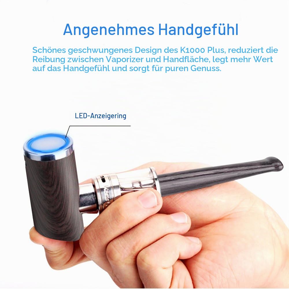 Kamry K1000 Plus 30W Epipe Kit mit Sub Ohm X6 Plus Tank & Errichtet in 1000mah Batterie Komplettes Kit Riesige Vape, Nikotinfrei MEHRWEG (Holz schwarz)