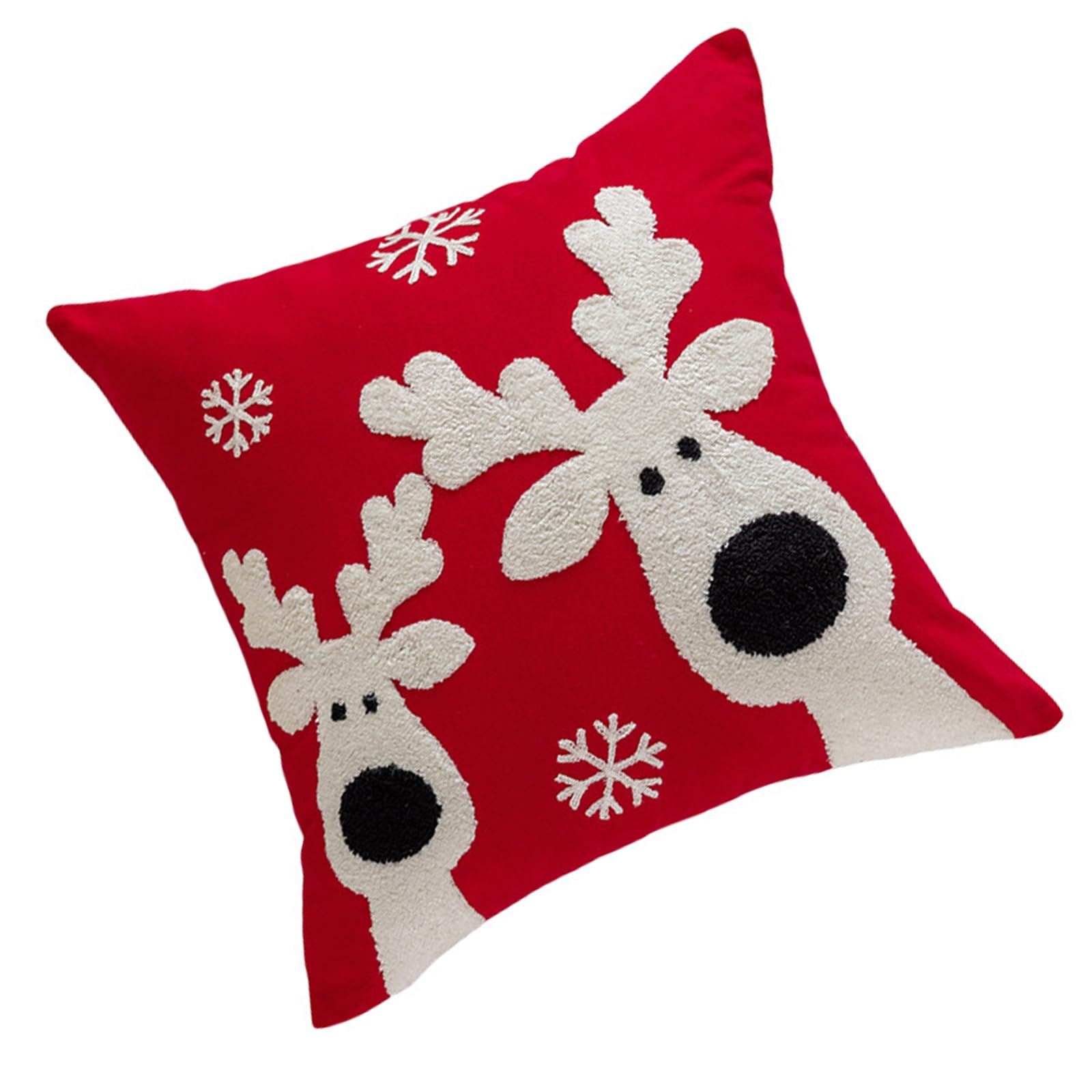 Nucelit Christmas Themed Towel Embroidered Pillowcase Throw Pillow Case Soft Comfortable Cushion Sleeve for Home Decoration Seasonal Sofa Accessory