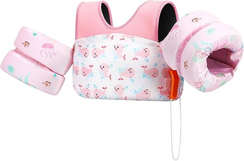 Miniatura 21 de HeySplash Chaleco de Natación para Niños, Flotadores de Piscina para Niños Pequeños, Chaleco de Natación para Niños con Correa Ajustable, Chaqueta