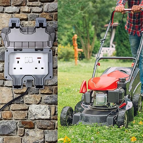 Weatherproof Outdoor Socket IP66 with 3M Extension Lead, Wall ...