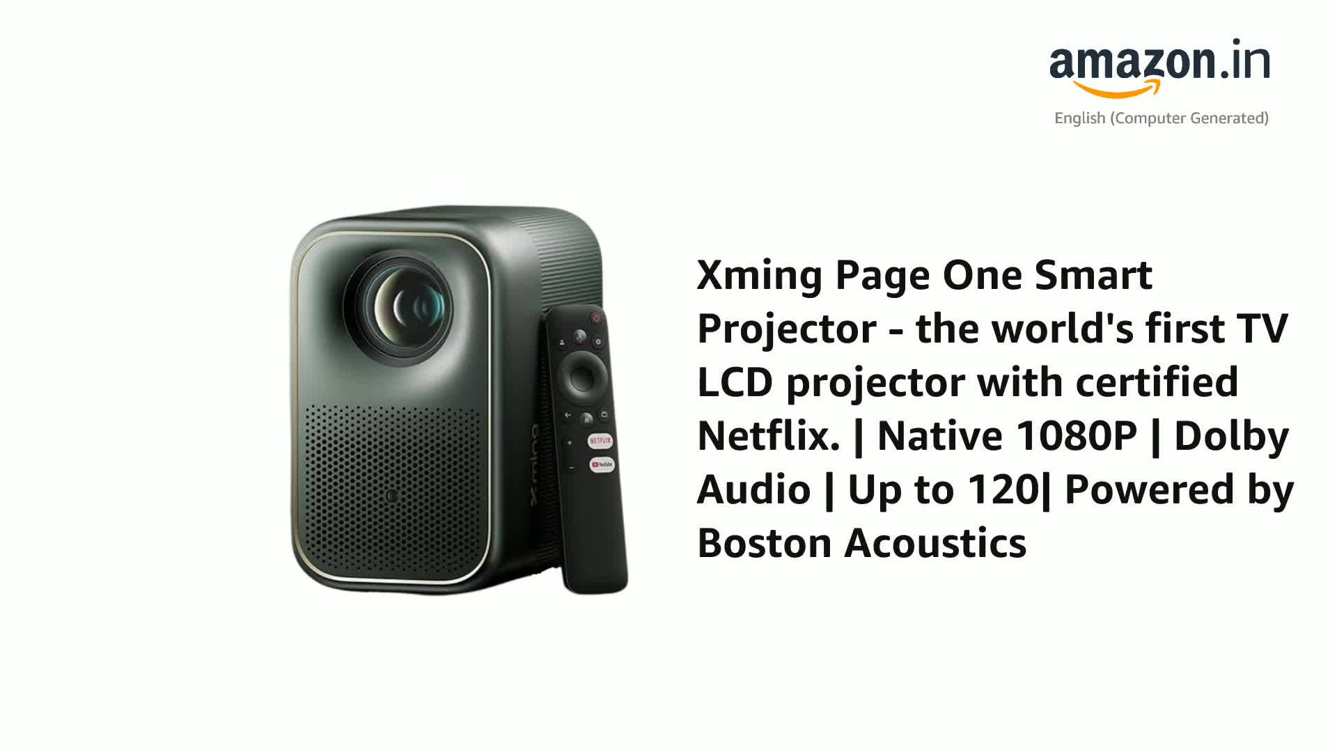 Xming Page One Smart Projector with Google TV OS Xming Page One Smart Projector with Google TV OS