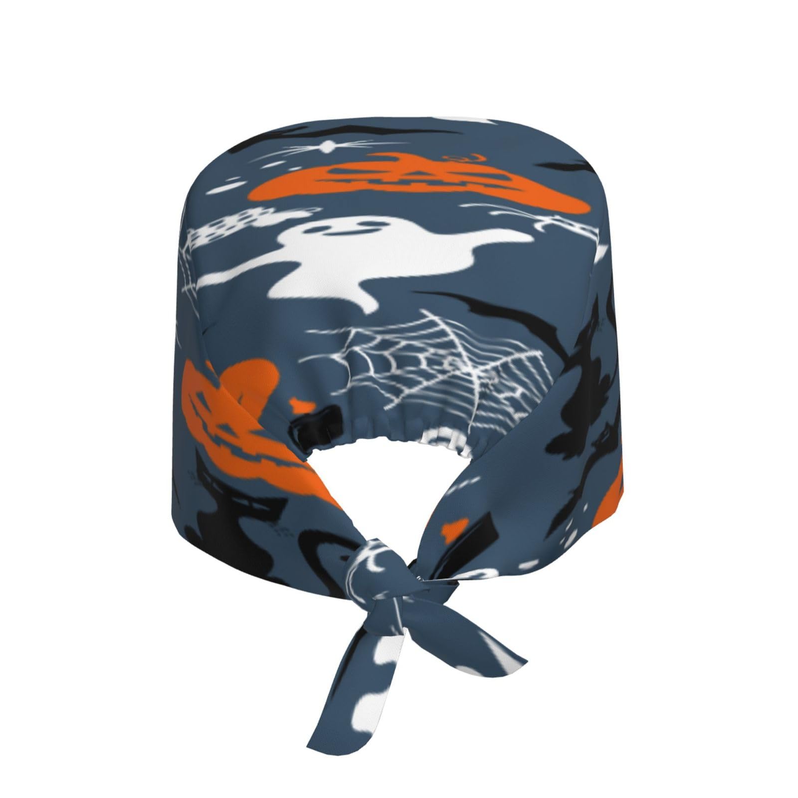 Kuilepa Halloween Print Working Caps With Sweatband Adjustable Working Hats Elastic Scrub Hats Nurse Scrub Cap Nurse Hats