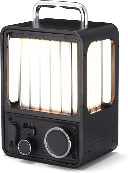 FLEXTAILGEAR LED Camping Lantern, Vintage Camping Light, Protable Outdoor Lights with Progressive Light Modes, IPX5 Waterproof Rechargeable Lantern for Patio, Hiking, Bedroom