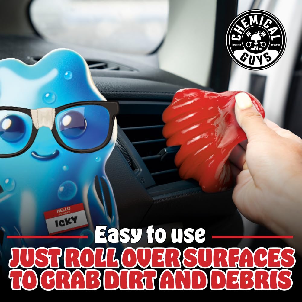 Chemical Guys Sticky Icky Car Cleaning Gel Sweet Strawberry Interior Car Cleaner Reusable Automotive Crevice Interior Dust Cleaner — view 6