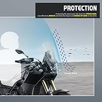 Vista 6 de Parabrisas delantero de motocicleta compatible con Yamaha Tenere700 Tenere XTZ 700 T700 2019 2020 2021 2022 2023 2024 Adventure Wind Protector
