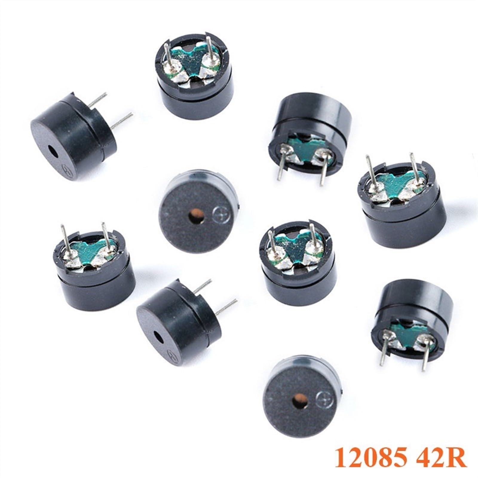 WUZDPRCJ 10PCS Passive Buzzer AC 12MMx8.5MM 12085 42R Resistance 3V 5V 9V 12V in Common Use Mini Piezo Buzzers DIY Electronic