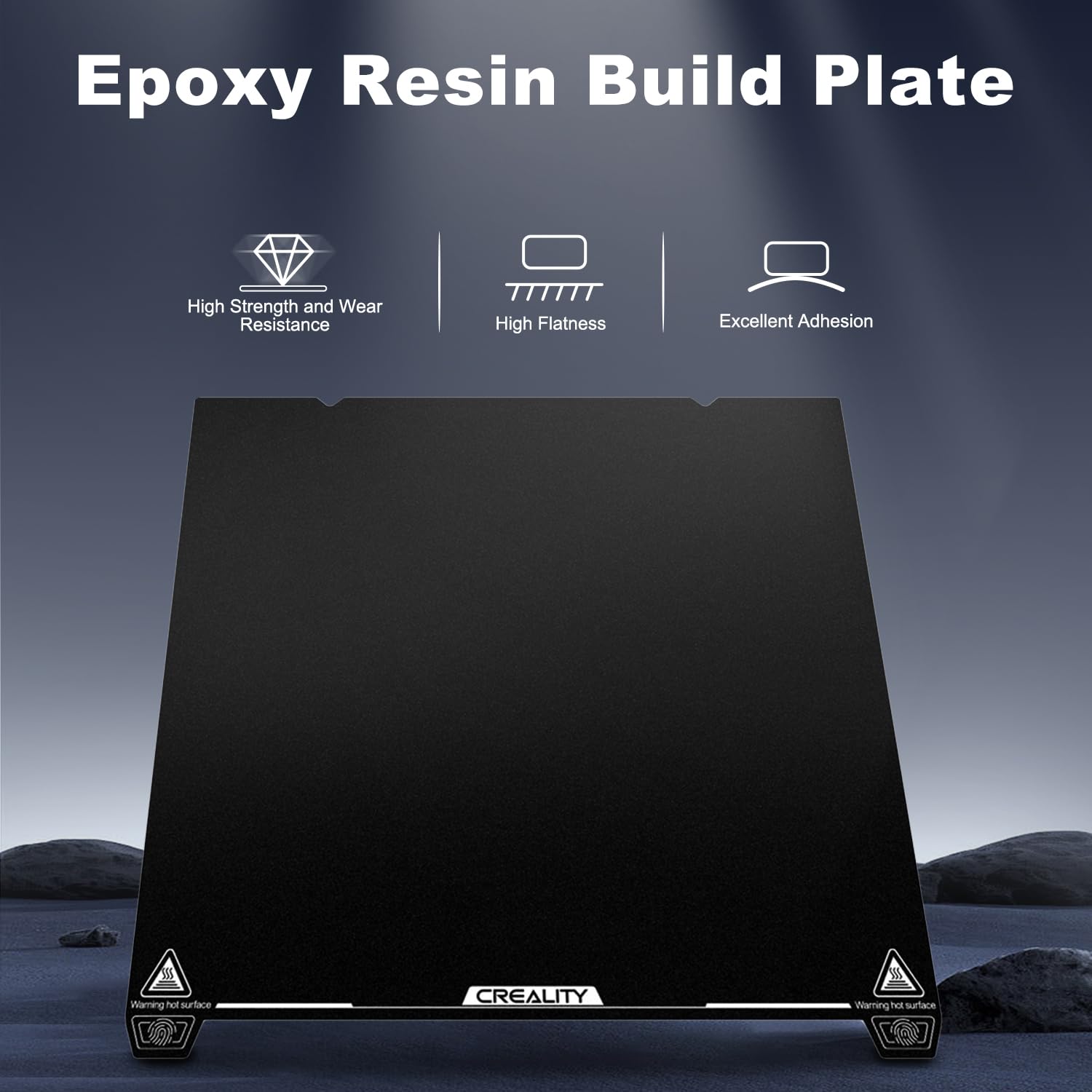 Creality K1 Max Panneau de construction en PEI, plaque en résine magnétique texturée, plate-forme flexible, haute résistance et résistance à l'usure, base en acier à ressort pour Ender-3 V3 Plus