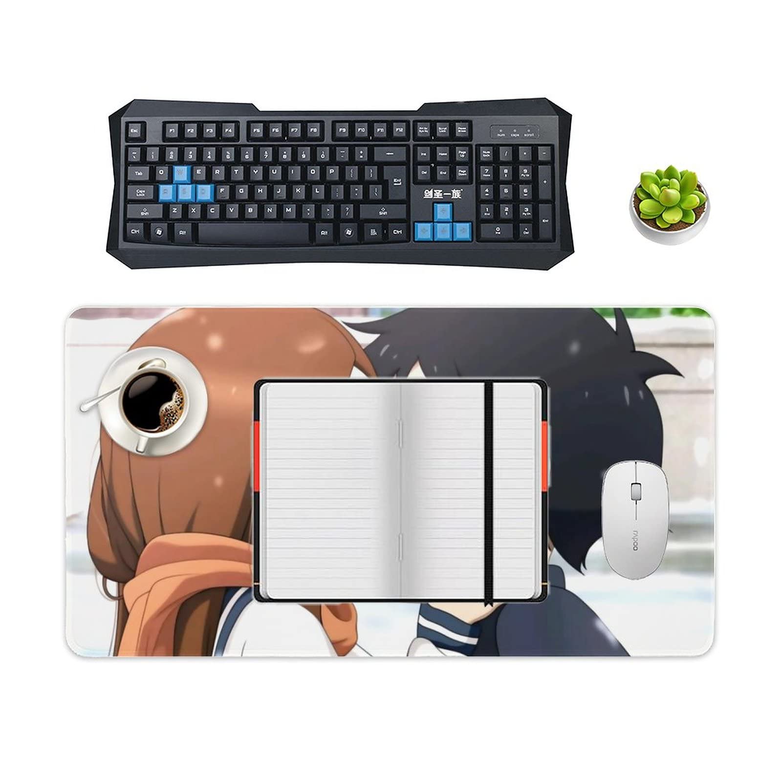 からかい上手の高木さん　デスクマット からかい上手の高木さん - 描き下ろし 高木さん ピンク ガーリー