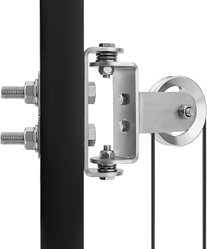 Miniatura 5 de Sistema de polea de cable para estante de sentadillas, bloques de polea de gimnasio, polea giratoria montada en rack de 180 grados, polea giratoria