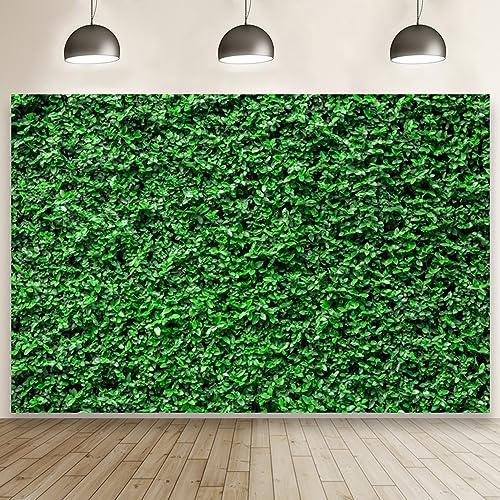 10x8ft Green Leaves Backdrop Greeny Grass Leaf Nature Hawaii Summer Spring Safari Background for Photography Lawn Baby Shower Wild One Birthday Newborn Bridal Shower Wedding Backdrops Cake Table Decor
