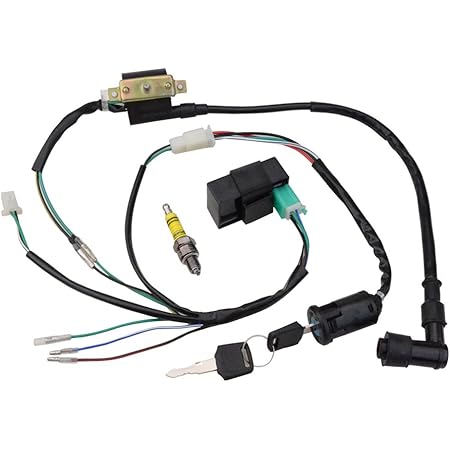 Goofit Ignition Rebuilt Kit Wiring Harness Cdi Spark Plug Replacement For 50cc 70cc 90cc 110cc 125cc Atv Quad Bike Buggy Go Kart Amazon Co Uk Automotive