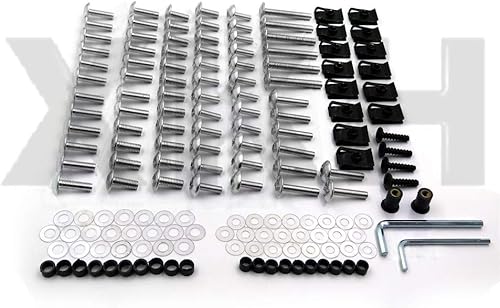 XKH - Kit completo de pernos de carenado para motocicleta compatibles con Honda CBR 600 F4i CB250R CB1000R CB1100 plata B075F4HNTR