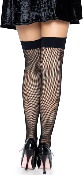 Leg Avenue Women's Nylon Fishnet Thigh Highs