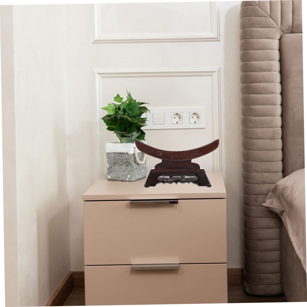 PRETYZOOM Soporte Decorativo para Espadas de Madera, Estante de Mesa