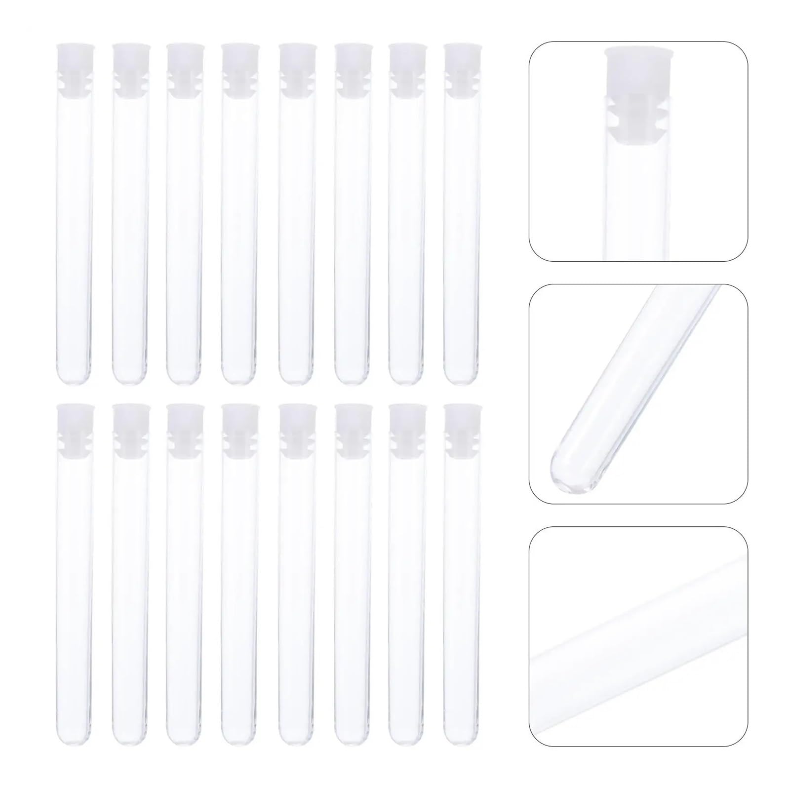 yingyingjia 100 szt. plastikowych tub, przezroczystych plastikowych pojemników na probówki do przechowywania płynów, próbek naukowych, podróży