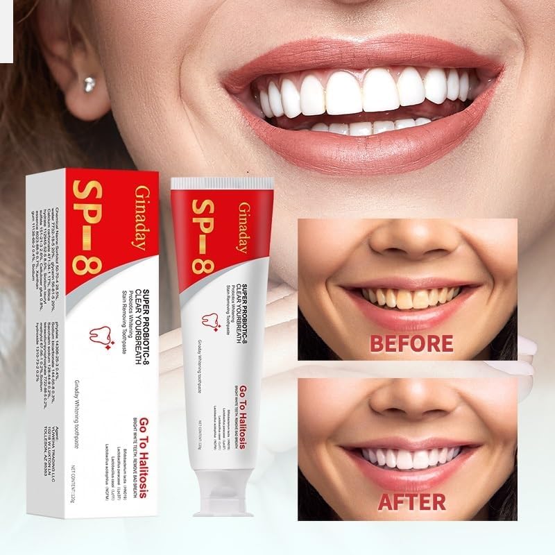 Miniatura 8 de Sp-8 Pasta dental blanqueadora probiótica, con probióticos Oalance Oral Microbiota, pasta dental blanqueadora de niacinamida para protección del
