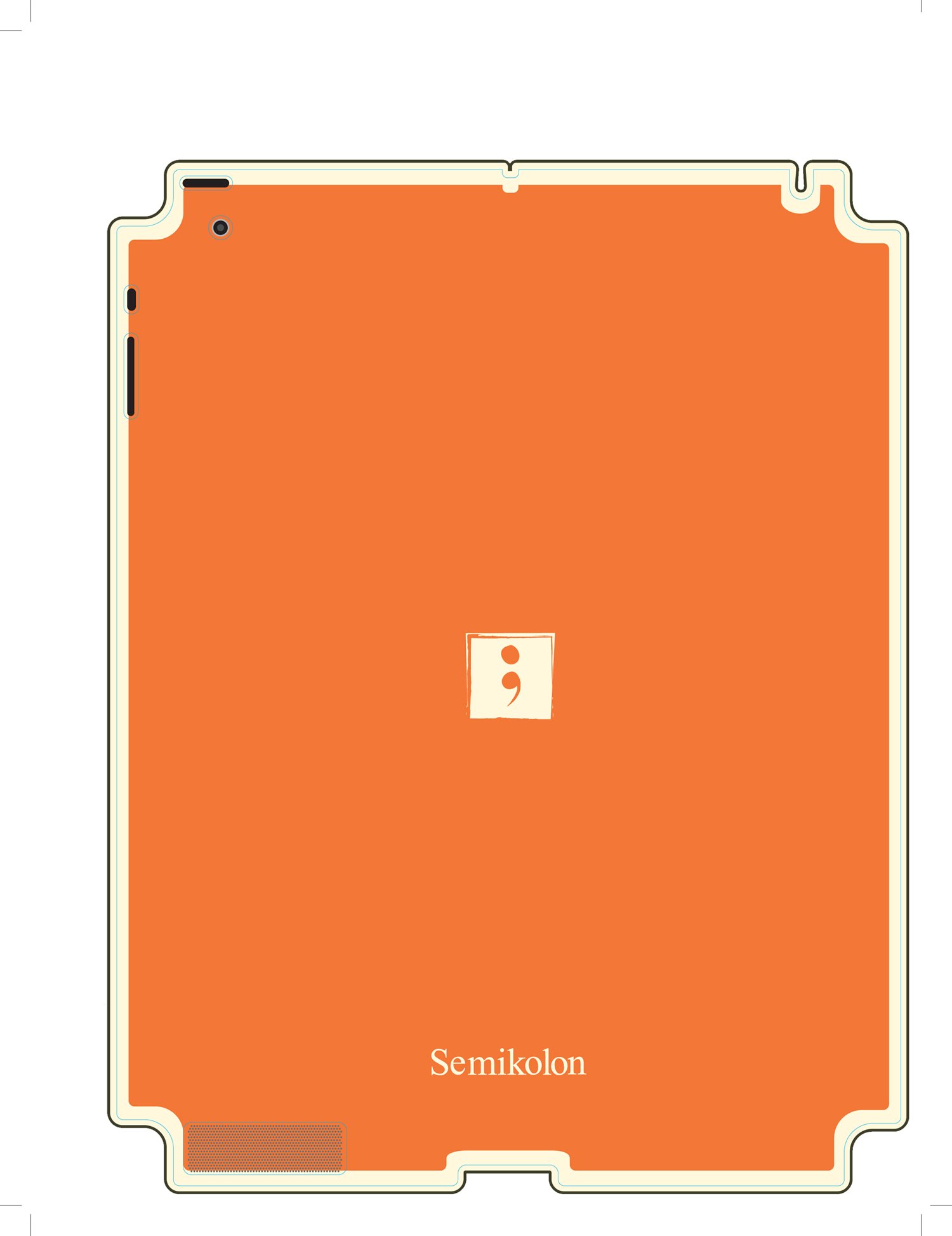 Semikolon Removable Skin for iPad 2, Orange (9930016)
